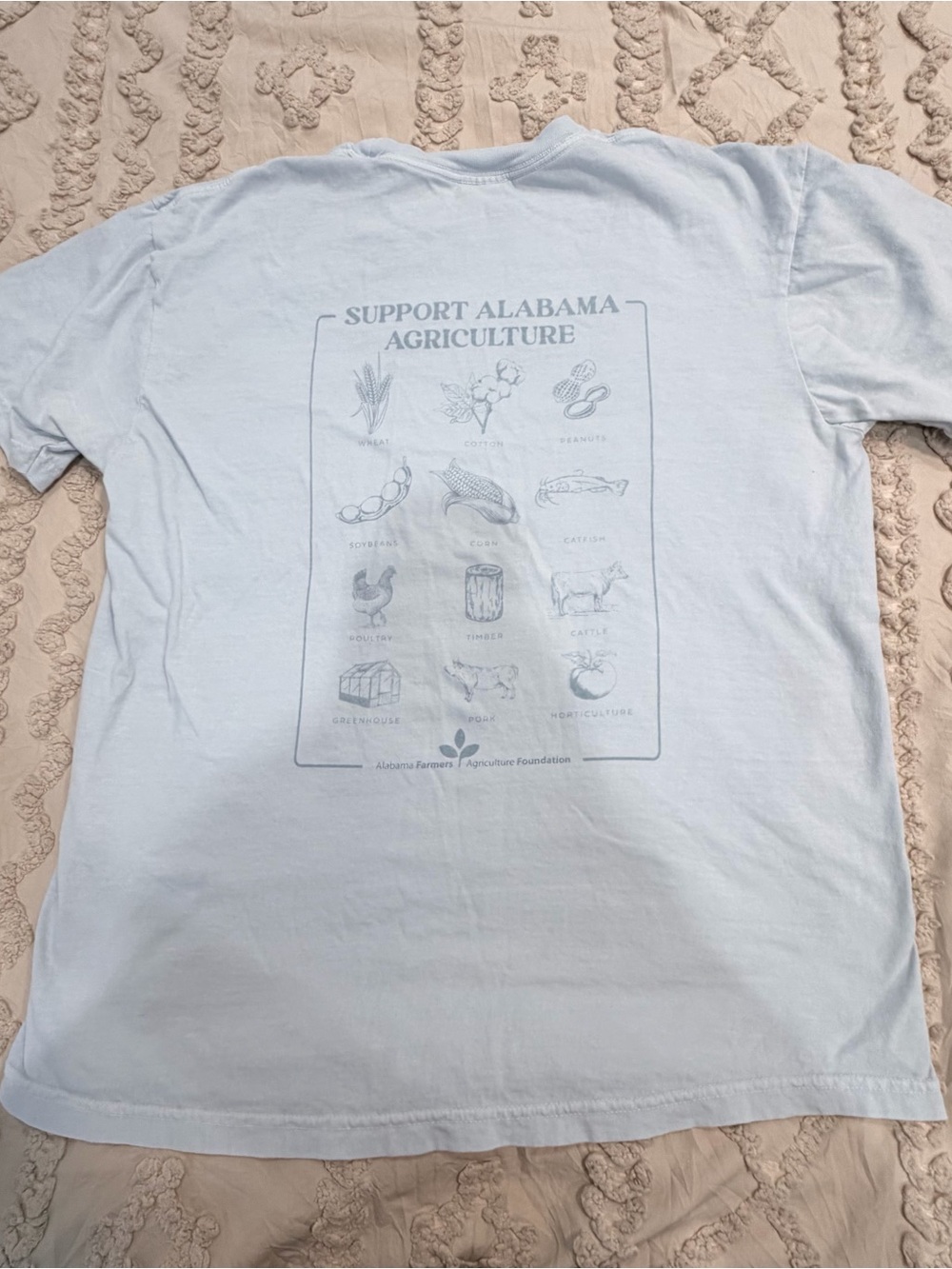 Support Alabama Agriculture Graphic Tee - Light Blue